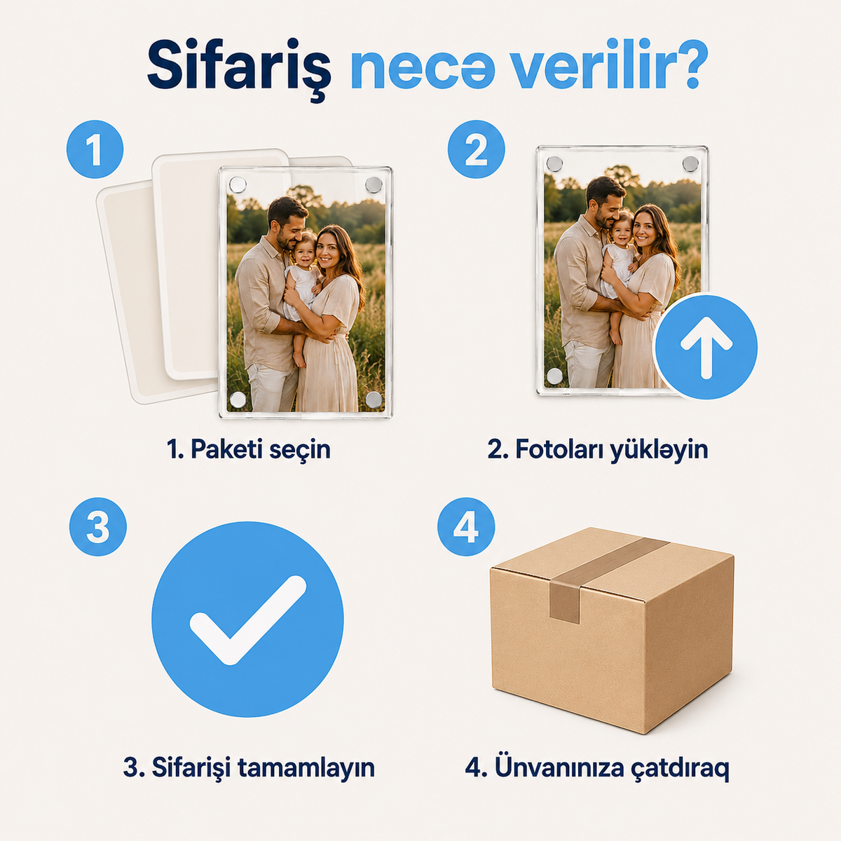 Acrylic™ – Dəyişdirilə Bilən Akril Foto Maqnit